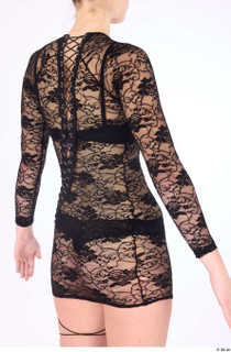 Lexi black lace mini dress dressed trunk upper body 0006.jpg